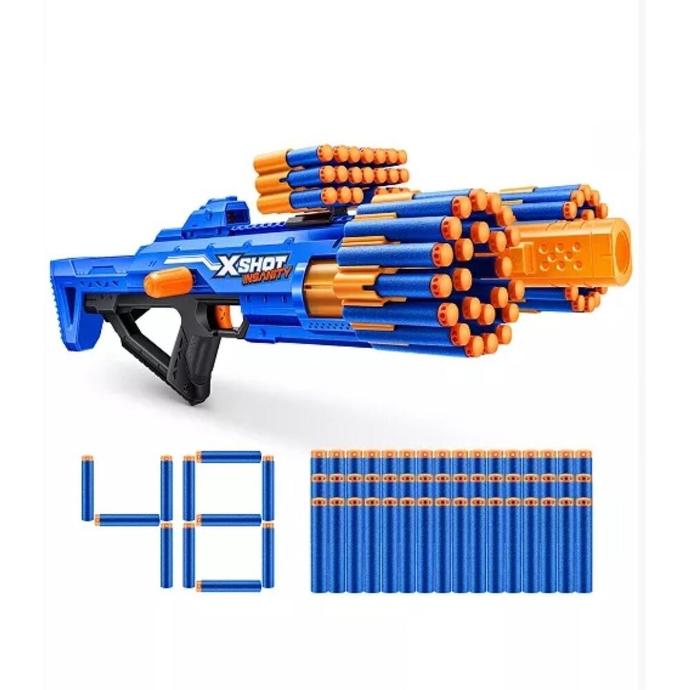 NEW! XSHOT Insanity Berzerko 48 Dart Air Powered Blaster ZURU Outdoor Fun